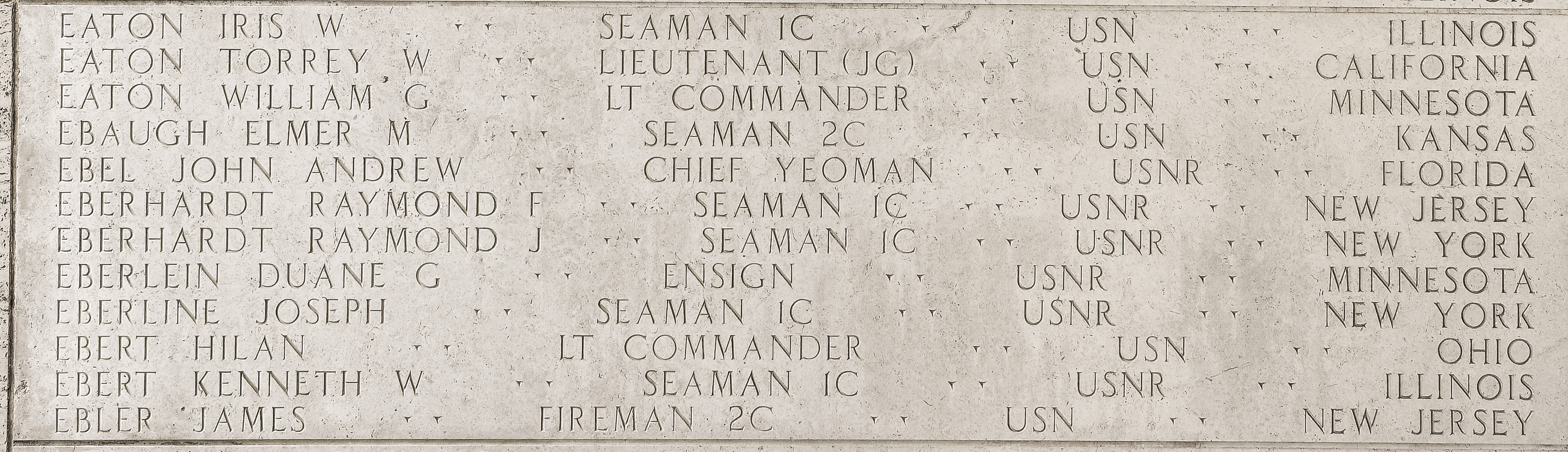 Raymond F. Eberhardt, Seaman First Class